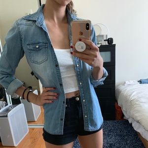 Denim button up shirt